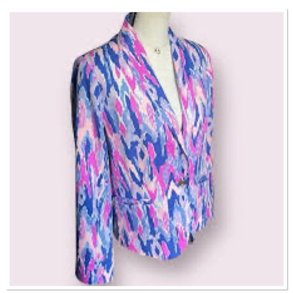 NWT Size 8 Limited Addition Lilly Pulitzer Saffron Amethyst One Too Many Blazer